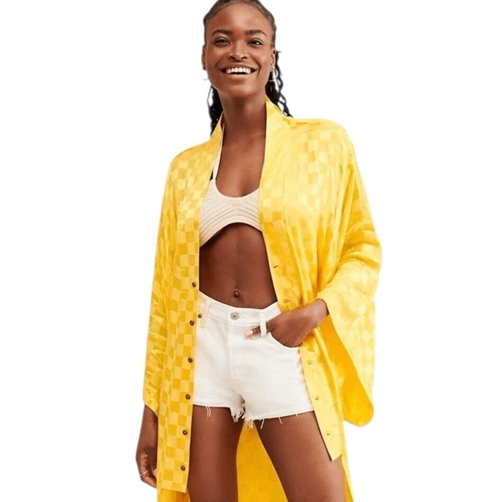 Free People x Jen’s Pirate Booty - Breeze Court Duster Kimono Dress Sz M/L - Picture 2 of 8